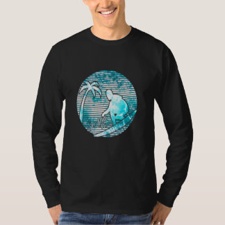 レトロサーファー太陽ビンテージサーフィンサーフボードビーチウェア Tシャツ