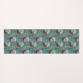 レトロサーフィンの熱帯のテーマのパターン ヨガマット (裏面(横))