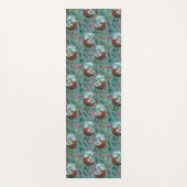 レトロサーフィンの熱帯のテーマのパターン ヨガマット (正面)