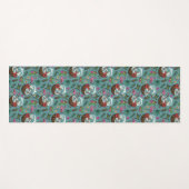 レトロサーフィンの熱帯のテーマのパターン ヨガマット (正面(横))