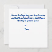 レトロサーフィンサンタオンアザヴィンテージスタイルクリスマス カード (裏面)