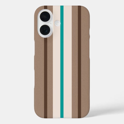 レトロサーフィンストライプパターン Case-Mate iPhoneケース (裏面)