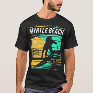 レトロサーフィンマートルビーチサウスヴィンテージスール Tシャツ