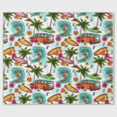 レトロサーフィン ラッピングペーパー (フラット)