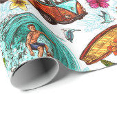 レトロサーフィン ラッピングペーパー (ロールコーナー)