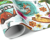 レトロサーフィン ラッピングペーパー (ロールコーナー)