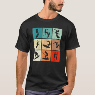 レトロサーフィン ヴィンテージ サーファー サーフィン愛好家 Tシャツ
