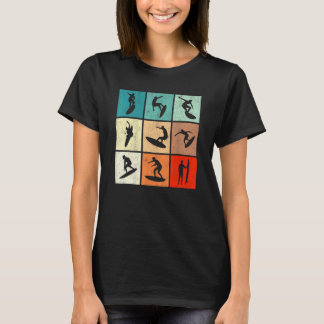 レトロサーフィン ヴィンテージ サーファー サーフィン愛好家 Tシャツ