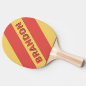 レトロサーフサンセットはっきりした三ストライプつの名前 卓球ラケット (横)