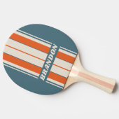レトロサーフストライプサイドボード名 卓球ラケット (横)