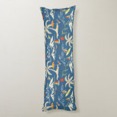 レトロサーフトロピカルパターン ボディピロー (裏面 (縦))