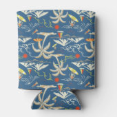 レトロサーフトロピカルパターン 缶クーラー (裏面)