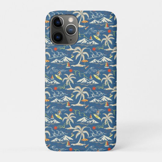 レトロサーフトロピカルパターン Case-Mate iPhoneケース (裏)