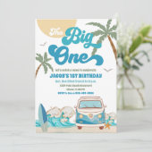 レトロサーフバンビーチバースデー招待状 招待状 (スタンド正面)