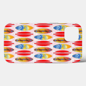 レトロサーフボードピンクハイビスカス Case-Mate iPhoneケース (裏面 (横))
