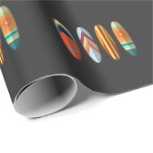 レトロサーフボードヴィンテージサーフィンアートビーチサーファー ラッピングペーパー (ロールコーナー)