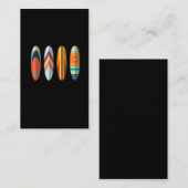 レトロサーフボードヴィンテージサーフィンアートビーチサーファー 名刺 (正面/裏面)