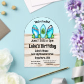 レトロサーフボード アクリル招待状 (インサイチュ (ウェディング))