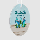 レトロサーフボード オーナメント (正面)