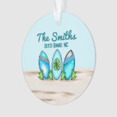 レトロサーフボード オーナメント (正面)