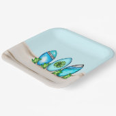 レトロサーフボード ペーパープレート (傾斜あり)