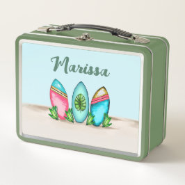 レトロサーフボード メタルランチボックス