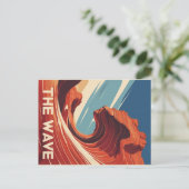 レトロザウェーブロックフォーメーション砂漠 ポストカード (スタンド正面)