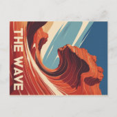 レトロザウェーブロックフォーメーション砂漠 ポストカード (正面)