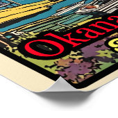 レトロザオカナガンレイクランドスケープヴィンテージ漫画70 ポスター (角)