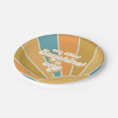 レトロザリトルサンシャインボーイファースト誕生日 ペーパープレート (アングル)