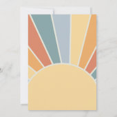 レトロザリトルサンシャインボーイファースト誕生日 招待状 (裏面)