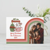 レトロザ・シーズンメリークリスマスファミリー写真 シーズンカード (スタンド正面)