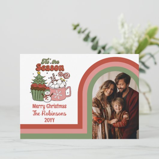 レトロザ・シーズンメリークリスマスファミリー写真 シーズンカード (スタンド正面)
