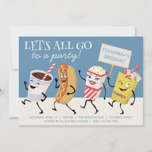 レトロシアター みんなでパーティーしよう 招待状 (正面)