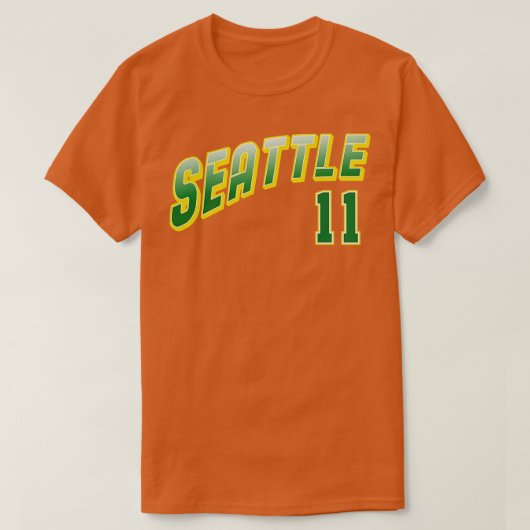 レトロシアトルNumber 11 1 Tシャツ (デザイン正面)