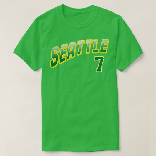 レトロシアトルNumber 7 1 Tシャツ (デザイン正面)