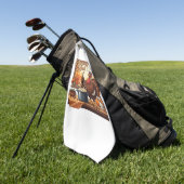 レトロシェフトルコ感謝祭クラシックTシャツ ゴルフタオル (グリーン)