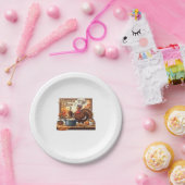 レトロシェフトルコ感謝祭クラシックTシャツ ペーパープレート (パーティー)