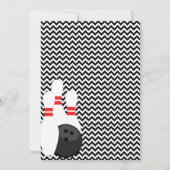 レトロシェブロンボーリング誕生日招待状 招待状 (裏面)