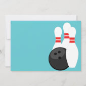 レトロシェブロンボーリング3フォト誕生日招待状 招待状 (裏面)