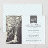 レトロシェブロン卒業 招待状 (正面/裏面)