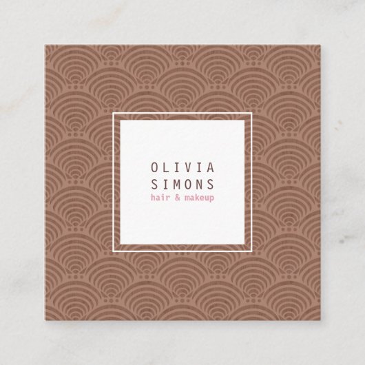 レトロシェルパターンの名刺。 スクエア名刺 (正面)
