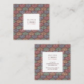 レトロシェルパターンの名刺。 スクエア名刺 (正面/裏面)