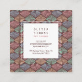 レトロシェルパターンの名刺。 スクエア名刺 (裏面)