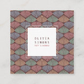 レトロシェルパターンの名刺。 スクエア名刺 (正面)