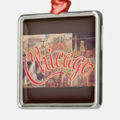 レトロシカゴ メタルオーナメント (左)