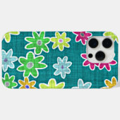 レトロシカラフルックボヘミアンフローラアートパターン Case-Mate iPhoneケース (裏面 (横))