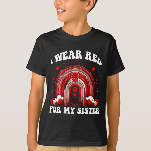 レトロシスター心臓病啓発レインボーグラフ Tシャツ (正面)