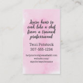 レトロシックなウィスクウーマンペストリーシェフケータリングベーキング 名刺 (裏面)