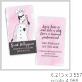 レトロシックなウィスクウーマンペストリーシェフケータリングベーキング 名刺